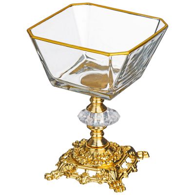 ВАЗА ДЛЯ ФРУКТОВ НА НОЖКЕ 11*14 СМ-0