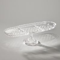 БЛЮДО НА НОЖКЕ ОВАЛЬНОЕ 3 СЕКЦИИ 39X14 СМ