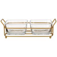 МЕНАЖНИЦА 2 СЕКЦИИ НА ПОДСТАВКЕ 270 МЛ 10,5*10,5*5,5СМ