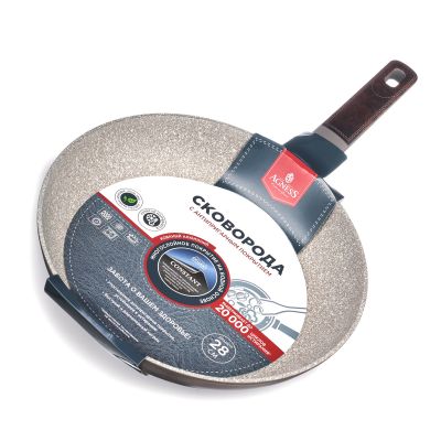 СКОВОРОДА С АНТИПРИГАРНЫМ ПОКРЫТИЕМ PFLUON MARBLE, 28*5,2 СМ-4