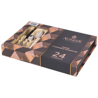 НАБОР СТОЛОВЫХ ПРИБОРОВ AGNESS НА 6 ПЕРСОН 24 ПР.-1