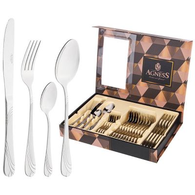 НАБОР СТОЛОВЫХ ПРИБОРОВ AGNESS НА 6 ПЕРСОН 24 ПР.-0