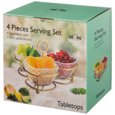 МЕНАЖНИЦА 3 СЕКЦИИ НА ПОДСТАВКЕ 250 МЛ 10,3*10,3*6,5СМ-1