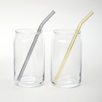 НАБОР СТАКАНОВ ИЗ 2-Х ШТ. СО СТЕКЛ. ТРУБОЧКАМИ 495 МЛ