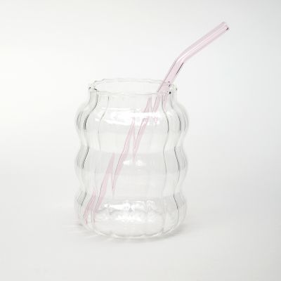 НАБОР СТАКАНОВ ИЗ 2-Х ШТ. СО СТЕКЛ. ТРУБОЧКАМИ 600 МЛ-2