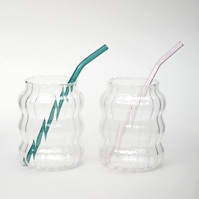 НАБОР СТАКАНОВ ИЗ 2-Х ШТ. СО СТЕКЛ. ТРУБОЧКАМИ 600 МЛ-0