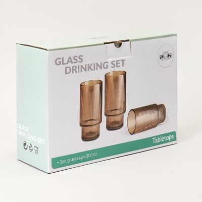 НАБОР ИЗ 3-Х СТАКАНОВ ДЛЯ ВОДЫ/СОКА 300 МЛ-1