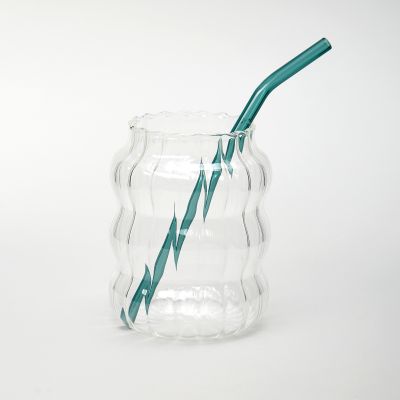 НАБОР СТАКАНОВ ИЗ 2-Х ШТ. СО СТЕКЛ. ТРУБОЧКАМИ 600 МЛ-3