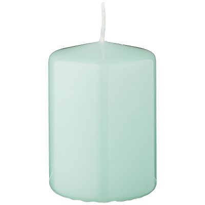 СВЕЧА СТОЛБИК ВЫСОТА 10СМ МЯТНЫЙ ЛАКИРОВАННЫЙ ДИАМЕТР 7 СМ-0