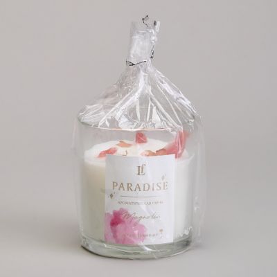СВЕЧА АРОМАТИЗИРОВАННАЯ В СТАКАНЕ "PARADISE" MAGNOLIA 8*9 СМ МАЛ.= 9ШТ.-1
