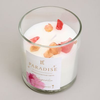 СВЕЧА АРОМАТИЗИРОВАННАЯ В СТАКАНЕ "PARADISE" MAGNOLIA 8*9 СМ МАЛ.= 9ШТ.-2