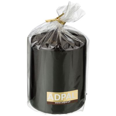 СВЕЧА СТОЛБИК ВЫСОТА 10СМ ЧЕРНЫЙ ЛАКИРОВАННЫЙ ДИАМЕТР 7 СМ-1