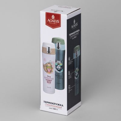 ТЕРМОКРУЖКА CAT 420 МЛ, КОЛБА НЕРЖ.СТАЛЬ 18/10-1