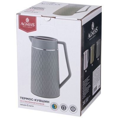 ТЕРМОС 1Л ЦВЕТ БЕЛЫЙ-1