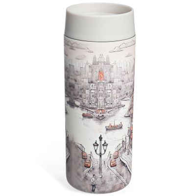 ТЕРМОКРУЖКА ГОРОД 350 МЛ, КОЛБА НЕРЖ.СТАЛЬ 18/10-1