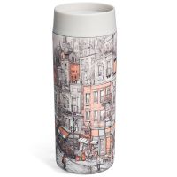 ТЕРМОКРУЖКА ГОРОД 350 МЛ, КОЛБА НЕРЖ.СТАЛЬ 18/10