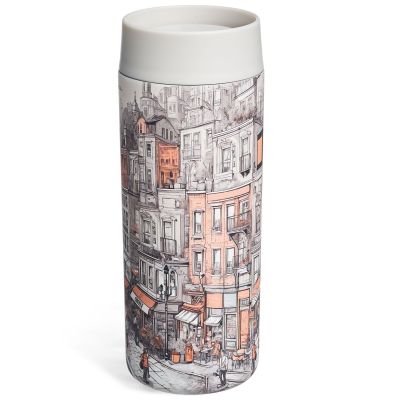 ТЕРМОКРУЖКА ГОРОД 350 МЛ, КОЛБА НЕРЖ.СТАЛЬ 18/10-0