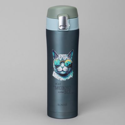 ТЕРМОКРУЖКА CAT 420 МЛ, КОЛБА НЕРЖ.СТАЛЬ 18/10-0