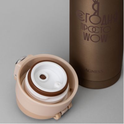 ТЕРМОКРУЖКА WOW 420 МЛ, КОЛБА НЕРЖ.СТАЛЬ 18/10-5