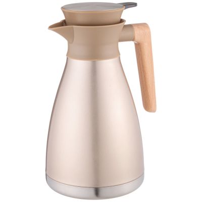 ВАКУУМНЫЙ КУВШИН (ТЕРМОС) AGNESS ИЗ НЕРЖ.СТАЛИ 1,5Л ЦВЕТ БРОНЗОВЫЙ-4