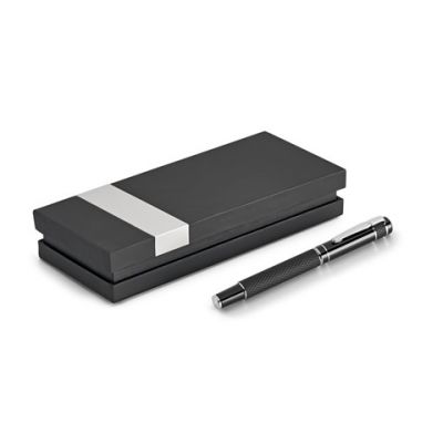 MOON. Ручка из металла и искусственной кожи, Черный-0