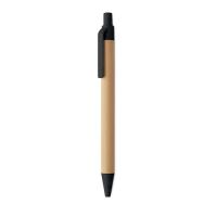 Push button ball pen in bamboo