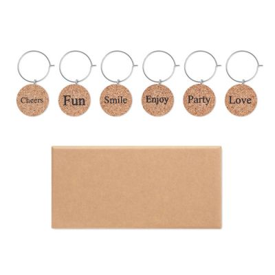 Подвески из пробки для бокала-0