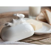 Маслёнка с кроликом, 380 мл, Белый