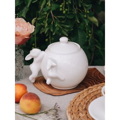 Сахарница с кроликами (NEW), 1000 мл, Белый-1