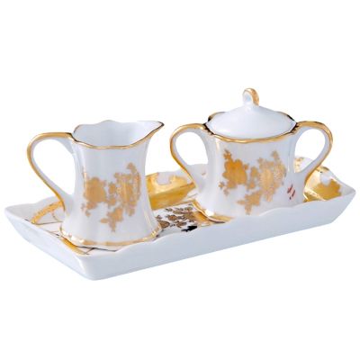 Набор &quot;Мелисса&quot; (молочник и сахарница на блюдце), 17 * 8,5 *7 см 167379-2