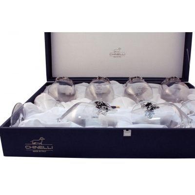 Комплект бокалов для красного вина 6 шт  UVA BLACK в подарочной упаковке-2