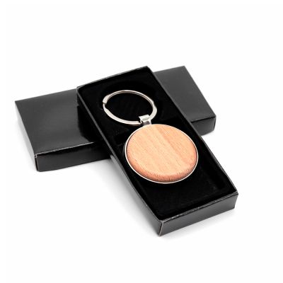 Брелок Woody R(круг), натуральный-1