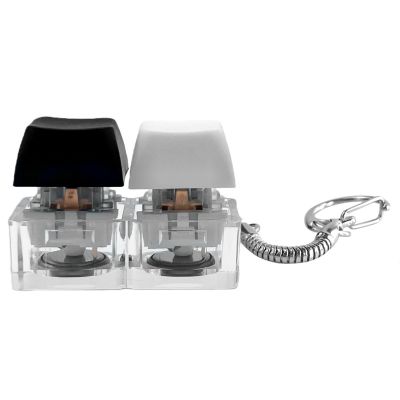 Брелок KeyDuo с LED подсветкой, чёрно-белый-0