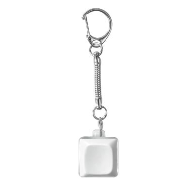 Брелок PUSH ME с LED подсветкой, Белый-1