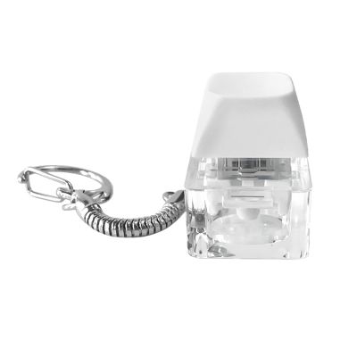 Брелок PUSH ME с LED подсветкой, Белый-0