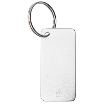 Брелок из переработанного алюминия Convert, серебро-3