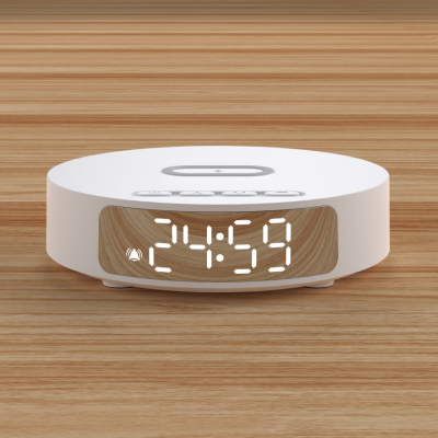 Часы с беспроводной зарядкой Dovel, белый-1