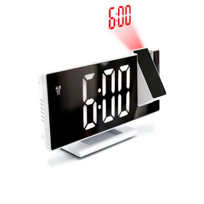 Часы-метеостанция Omix с проективным циферблатом, белые-0