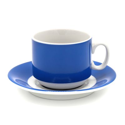 Чайная пара фарфоровая 220см³ "экспресс" "Sunrise" (7С1665Ф34), синий, в коробке-0