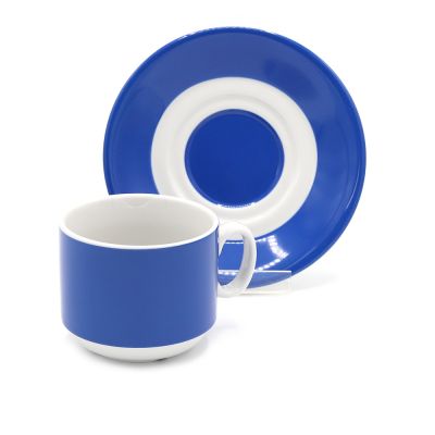 Чайная пара фарфоровая 220см³ "экспресс" "Sunrise" (7С1665Ф34), синий, в коробке-2