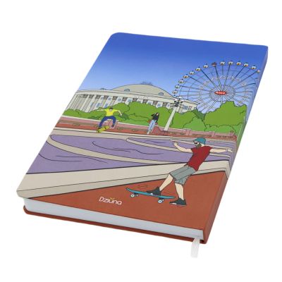 Записная книжка Dziuna Театр в клетку 15,5 x 21 см-1