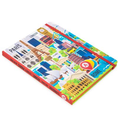 Записная книжка в клетку 15.5x21 Город R1-2441144-0