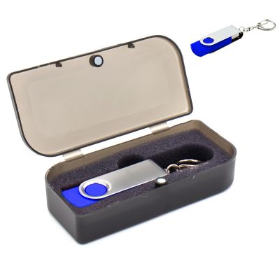 Флешка Twist 16 Гб в футляре, синяя-0