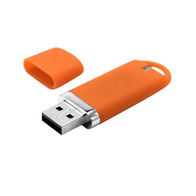 Флешка “Shape” с покрытием Софт Тач 16 GB, оранжевая-1