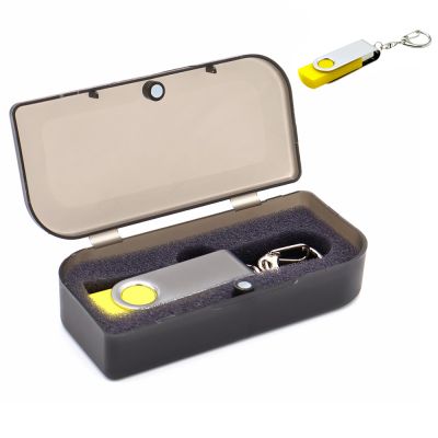 Флешка Twist 16 Гб в футляре, желтая-0