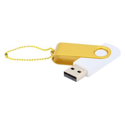 Флешка Designer To Go 2.0 USB 16Gb, белый/желтый-0