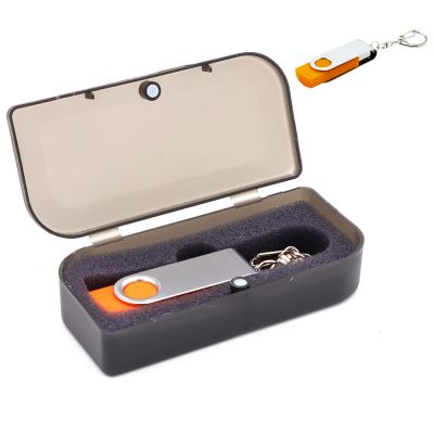 Флешка Twist 16 Гб в футляре, оранжевая-0