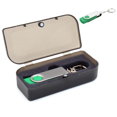 Флешка Twist 16 Гб в футляре, зеленая-0