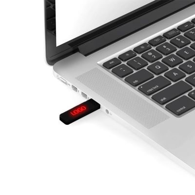 Флешка Suomi, 16 Гб, металлическая, с подсветкой, красная-2