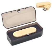 Флешка Green 16 Гб в футляре, светло-коричневый